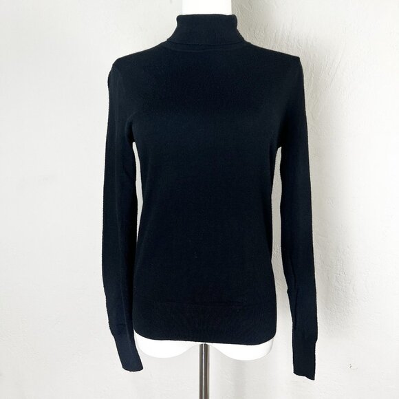AYR Sweater Turtleneck‎ Black Knit Viscose Blend Long Sleeve Women's Size XS - Picture 1 of 11
